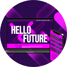 Image of the Hello Future website design by CreativeFolks
